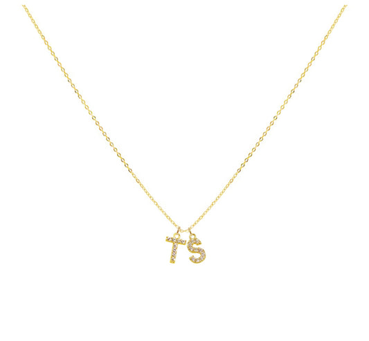 Dainty Duo Initials Necklace